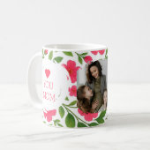 "愛あなたママのマグカップ – 赤い花のデザイン&写真 コーヒーマグカップ (正面左)