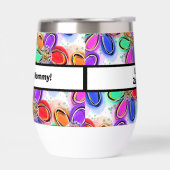 愛あなたママカラフル花アート愛する名前 (左面)