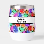 愛あなたママカラフル花アート愛する名前 (背面)