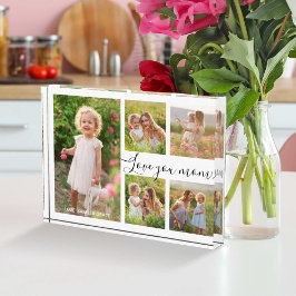 愛あなたママタイポグラフィママ日フォトコラージュ フォトブロック