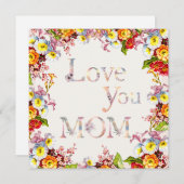 愛あなたママフローラエレガントかわいい&陽気ボホ シーズンカード (正面/裏面)