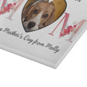 愛あなたママフローラカスタムハート犬の写真 カッティングボード (角)