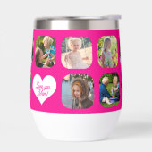 愛あなたママ写真数々のコラージュ母の日ピンク (左面)