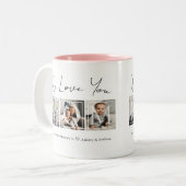 愛あなたママ写真2トーンのコーヒーマグ ツートーンマグカップ (正面左)
