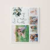 愛あなたママ家族の写真コラージュEucalyptus ジグソーパズル (縦)
