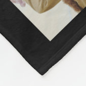 愛あなたママ家族フォトコラージブラック フリースブランケット (角)