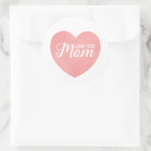 愛あなたママ文字母の日ハートデザイン ラウンドシール (バッグ)