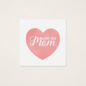 愛あなたママ文字、母の日ピンクハート (正面)