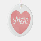 愛あなたママ文字、母の日ピンクハート セラミックオーナメント (右)