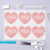 愛あなたママ文字、母の日ピンクハート 薄葉紙 (クラフト)