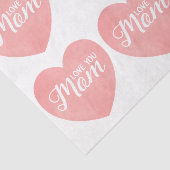 愛あなたママ文字、母の日ピンクハート 薄葉紙 (詳細)