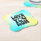 愛あなたママ母の日デザイン-51727 ペーパーコースター (アングル)