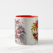 愛あなたママ母の日マグカップ ツートーンマグカップ (中央)