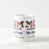 愛あなたママ花花模様パーソナライズ コーヒーマグカップ (中央)