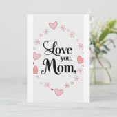 愛あなたママ、母の日ギフトカード 招待状 (スタンド正面)