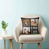 愛あなたママ…3つのフォトコラージュと犬の引用文c クッション (椅子)