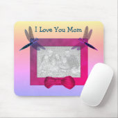 愛あなたママDragonflyパーソナライズされたフォトフレーム マウスパッド (マウス)