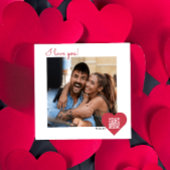 愛あなたモダン赤いハート写真曲valentine シーズンカード