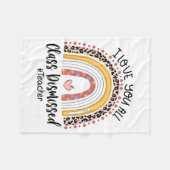 愛あなた全員ClはSchoの最後の日にレインボーを解雇 フリースブランケット (正面(横))