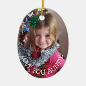 愛あなた叔母クリスマスのためのクリスマスプレゼント セラミックオーナメント (正面)