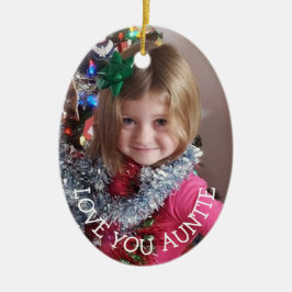 愛あなた叔母クリスマスのためのクリスマスプレゼント セラミックオーナメント