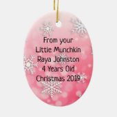 愛あなた叔母クリスマスのためのクリスマスプレゼント セラミックオーナメント (裏面)