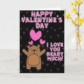 愛あなた多くのバレンタインカーおもしろいド カード (黄色い花)