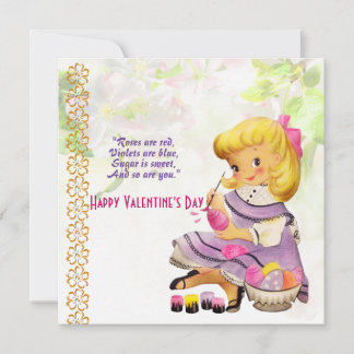 愛あなた娘フローラ素朴ヴィンテージバレンタイン