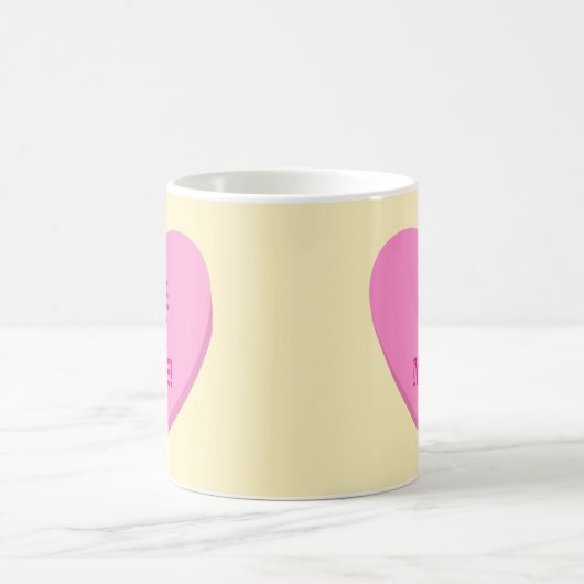 愛あなた愛あなた最もピンクのキャンディハート コーヒーマグカップ (中央)