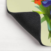 愛あなた母アイリスフラワーブーケパーソナライズされた マウスパッド (コーナー)