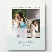 愛あなた母ミント母の日のギフト写真コラージュ フォトプラーク (正面)