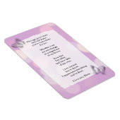 愛あなた母、詩、紫の蝶 マグネット (右側)