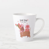 愛あなた毛皮を超える可愛いダッフランスのシュント犬 カフェラテマグ (右)