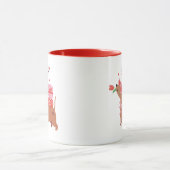 愛あなた毛皮を超える可愛いダッフランスのシュント犬 マグカップ (中央)