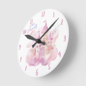 愛あなた自身のポートレートカスタマイズ可能ポートレート ラウンド壁時計 (傾斜)