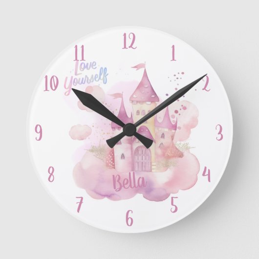 愛あなた自身のポートレートカスタマイズ可能ポートレート ラウンド壁時計 (正面)