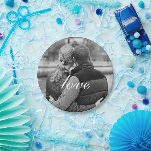 愛あなた自身の写真を作成 ペーパープレート (パーティー)