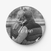 愛あなた自身の写真を作成 ペーパープレート (正面)