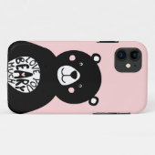 愛あなた非常にスカンジナビアのクマのピンクブラック Case-Mate iPhoneケース (裏面(横))