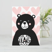 愛あなた非常にスカンジナビアのベアバレンタイン シーズンカード (スタンド正面)