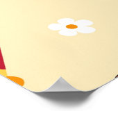 愛あなた2つのピザ歓迎サイン ポスター (角)