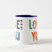 愛あなた2トーンのコーヒーマグ ツートーンマグカップ (中央)