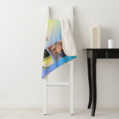 愛あなた、ママバラピンクの黄色の青と4枚の写真 シェルパブランケット (インサイチュ)