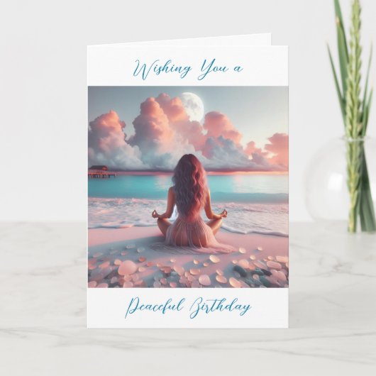 . .愛あふれる平和な誕生日を祈る カード (正面)