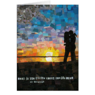 "愛あります…"は 日没のシルエットの恋人