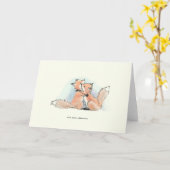 愛いっぱいのキツネたち カード (黄色い花)