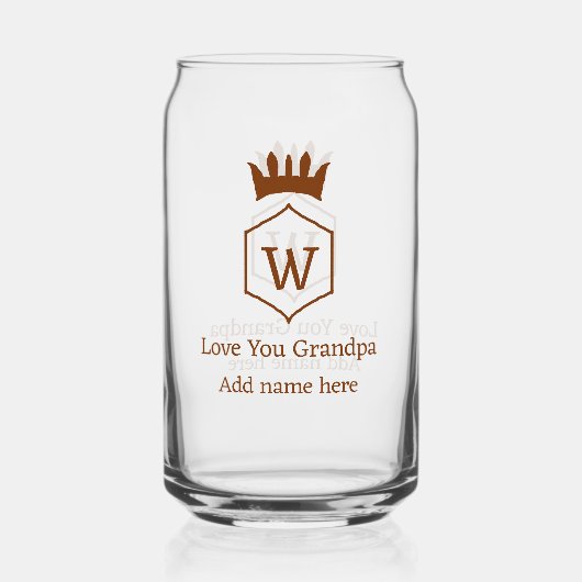 愛おじいちゃんクラウン追加ネーム詳細茶色squa ガラス缶 (裏面)