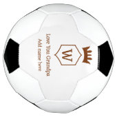 愛おじいちゃんクラウン追加ネーム詳細茶色squa サッカーボール (回転)