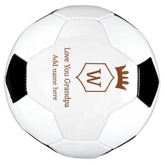 愛おじいちゃんクラウン追加ネーム詳細茶色squa サッカーボール (回転)