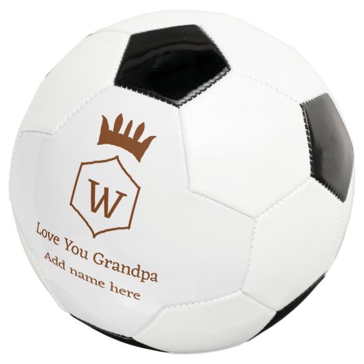 愛おじいちゃんクラウン追加ネーム詳細茶色squa サッカーボール (3/4)